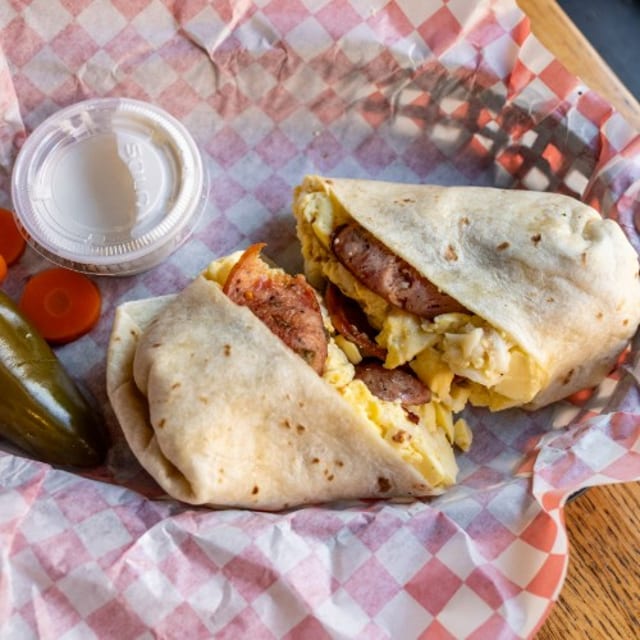 Breakfast Burrito Eggs & Sausage.